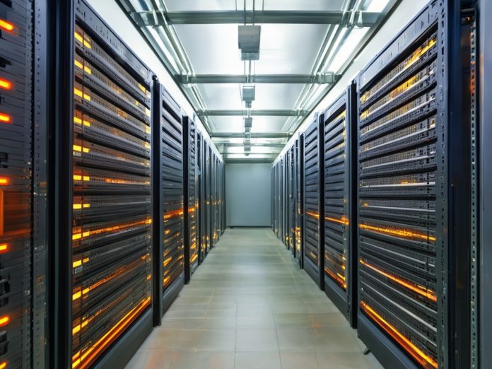 A modern data center with advanced servers