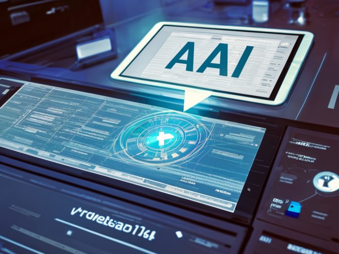 AI technology analyzing a medical CT scan