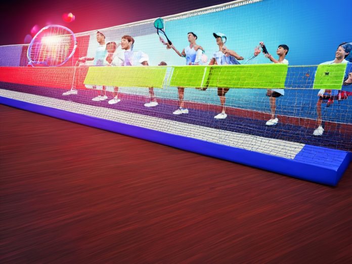 AI-created animation of a tennis match at the Australian Open.