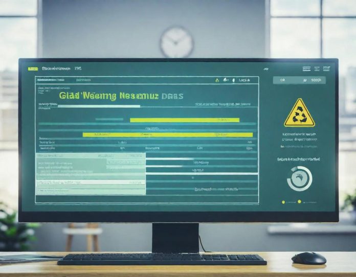 Computer screen displaying browser with environmental impact tracker alongside news about AI safety concerns