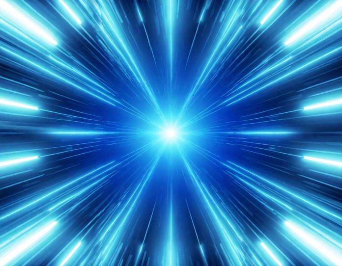 Abstract representation of energy-based artificial intelligence system with interconnected nodes and mathematical symbols