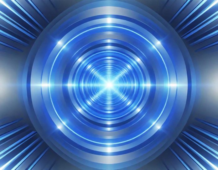 Abstract representation of evolving artificial intelligence research with geometric patterns transforming in a digital laboratory environment