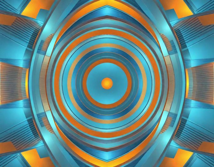 Abstract digital visualization showing interconnected geometric shapes transforming into architectural structures, representing the integration of AI with 3D design workflows