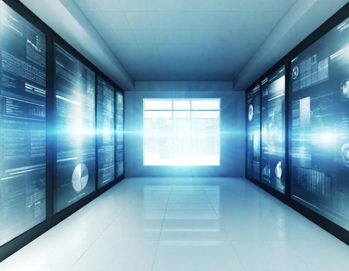 Visual representation of digital transformation showing interconnected enterprise systems evolving with new technology integration