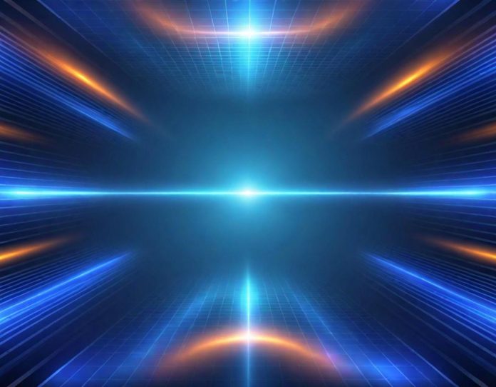 Abstract visualization of technological divergence and choice at a crossroads